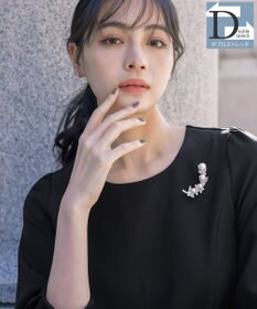 Tiaclasse L 【ダブルストレッチ】【洗える】タックパフ袖ブラウス