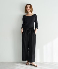 YECCA VECCA 袖釦7分袖リブニット