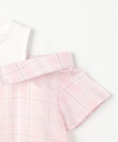 ANY KIDS 肩あきドッキング チェックシャツ