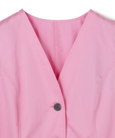 uncrave コットンクロスプレーン ペプラムジレブラウス