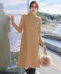 Tiaclasse 【安田美沙子さん着用・新色・XSサイズ追加】リブ切替ニットワンピース
