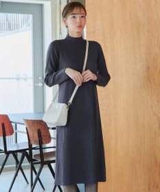 Tiaclasse 【安田美沙子さん着用・新色・XSサイズ追加】リブ切替ニットワンピース