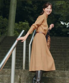 Tiaclasse 【安田美沙子さん着用・新色・XSサイズ追加】リブ切替ニットワンピース