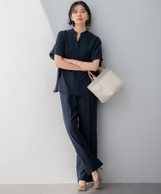 23区 【新色追加/洗える】ストレッチジョーゼット ワイドパンツ