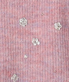 組曲 【WEB限定】モヘヤブレンド ビジューライク刺繍ニット