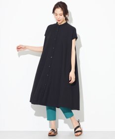 ANY 【洗える】バンドカラーとろみ ワンピース