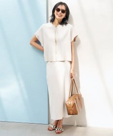 UNFILO L スゴ機能美ニット スリーブレスブルゾン