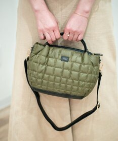 style code 【PADMA/パドマ】レザー x ナイロンキルティング ミニボストン ショルダーバッグ