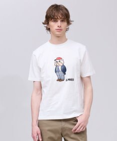 J.PRESS MEN 新デザイン【BULLDOG BOY】プリント Tシャツ ホワイト系