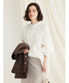 CRAFT STANDARD BOUTIQUE パールボタンピコフリルブラウス