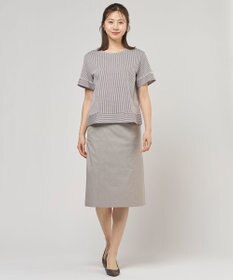 J.PRESS LADIES 【セットアップ対応・洗える・撥水】コットンFITTY スカート
