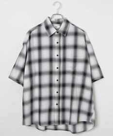 WEGO オンブレチェックシャツ（S）