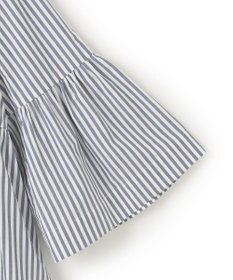 UNFILO コットンブロード フリルネックシャツ