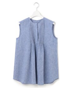 23区 【SLOW/洗える】リネンコットン ノースリーブブラウス
