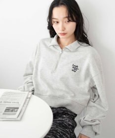 WEGO ハーフジップショートスウェット