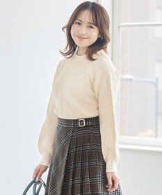 ANY SIS S 【洗える】フロントケーブルポイントアンゴラブレンド ニット