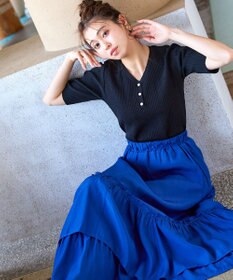 Tiaclasse 【洗える】ボタンニットトップス