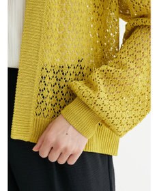 Green Parks 洗えるすかし編みニットカーディガン