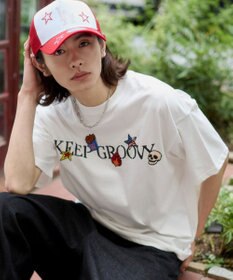 WEGO 【ユニセックス着用ITEM/機能T】接触冷感モチーフ刺繍グラフィックT（SS）