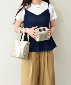 INTER-CHAUSSURES 【ANDREA CARDONE】メタリックレザーバケットバッグ