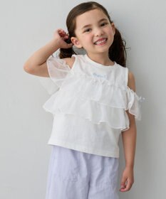 ANY KIDS 3WAY フリルドッキングTシャツ オフホワイト