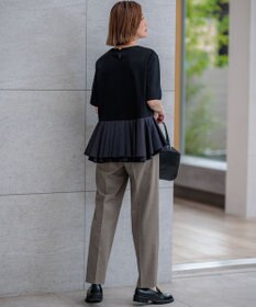 23区 S 【洗える】ドライ2WAYストレッチ チェック テーパードパンツ