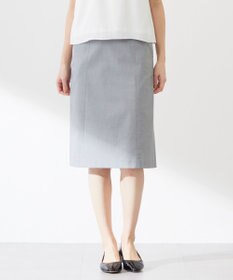 J.PRESS LADIES 【セットアップ対応・洗える・撥水・防汚】コットンFITTYシャーク スカート