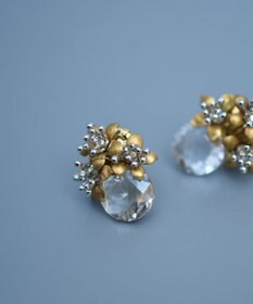 monshiro ウィンターコスモスグラスピアス