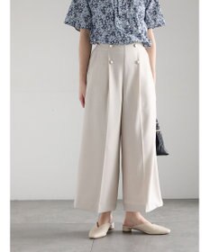 Te chichi 【遮熱】麻調ワイドクロップトパンツ