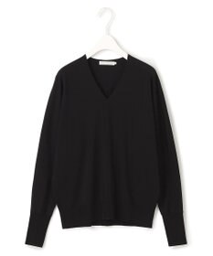 ICB L 【洗える】シンセティックハイゲージ Vネックニット