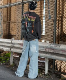 WEGO 【ユニセックス着用ITEM】ヴィンテージグラフィックドッキングプルオーバー