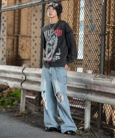 WEGO 【ユニセックス着用ITEM】ヴィンテージグラフィックドッキングプルオーバー