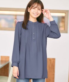 Tiaclasse 【スマート裏起毛・新色追加】 ピンタックシャツチュニック