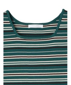 Green Parks スクエアネックニットタンクトップ