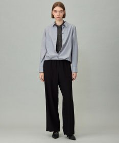 ICB 【人気のため新色追加・接触冷感・洗える】 ワッシャーツイル ワイドストレートパンツ