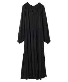 earth music&ecology サテンティアードワンピース