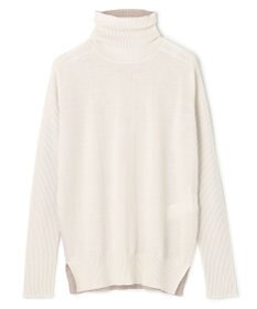 BEIGE， 【洗える・VERY NaVY12月号掲載】LA MONNAIE / バイカラーウールタートルニット