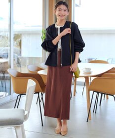 Tiaclasse ダンボールポンチノーカラーブルゾン