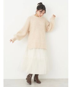 earth music&ecology フワフワＭＩＸヤーンチュニック