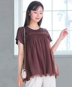 Feroux 【汗ジミが目立たない・洗える】バルーンチュール Tシャツ