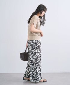 Green Parks 衿付き透かし編みニットプルオーバー