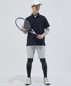 CW-X 【MEN】 CW-X ストレッチポロシャツ スポーツウェア 半袖 3分袖 メッシュ素材 ムレにくい 夏 メンズ DLO131 /ワコール