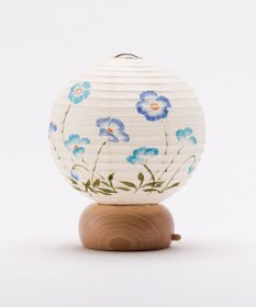 ちょうちん堂 【あかり道】〈手書絵付〉ブルーポピー ちょうちん ライト