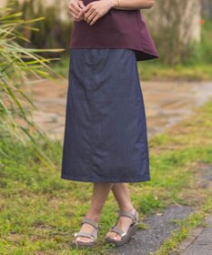 J.PRESS LADIES L 【洗える】4ozライトデニム スカート