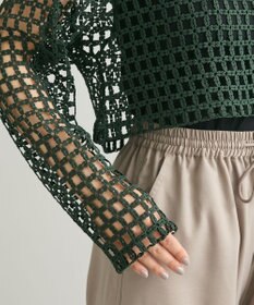 Green Parks ・ＳＵＧＡＲ　ＳＰＯＯＮ　フラワーメッシュプルオーバー