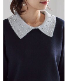 Te chichi ラメフェザーデコラカラーニット