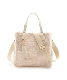 MioFIRANO カジュアルシックガーターステッチハンドバッグ 2WAY チャーム付き　FIRANO フィラノ