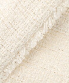 ANY SIS S ツイードノーカラーミドル ジャケット