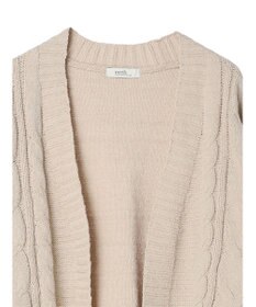 earth music&ecology ベロアモールケーブルカーディガン