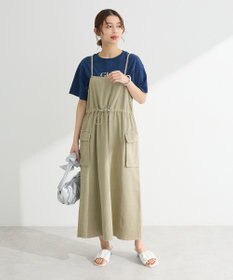 Green Parks カーゴポケットピグメントキャミワンピース
